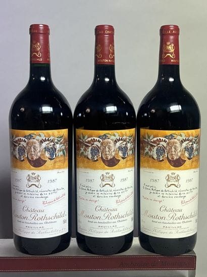 3 Magnums, Château MOUTON ROTHSCHILD 1987...
