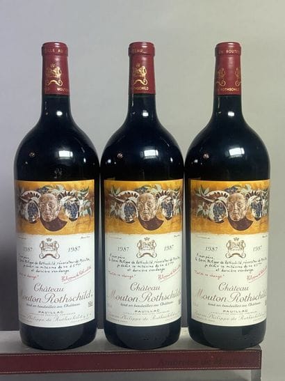 3 Magnums, Château MOUTON ROTHSCHILD 1987...