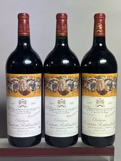 3 Magnums, Château MOUTON ROTHSCHILD 1987...