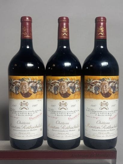3 Magnums, Château MOUTON ROTHSCHILD 1987...