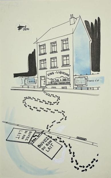 FOLON, Jean-Michel. 
“Wines and Liqueurs...