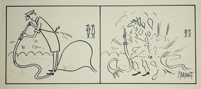 CABARET. 
No captions.
Four black-ink drawings...