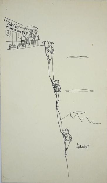 CABARET. 
No captions.
Four black-ink drawings...