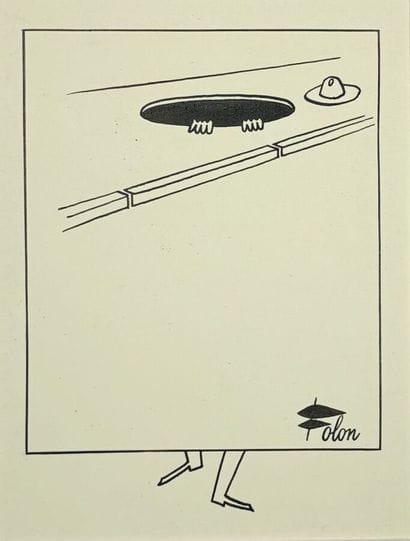 FOLON, Jean-Michel. 
No caption.
Black-ink...