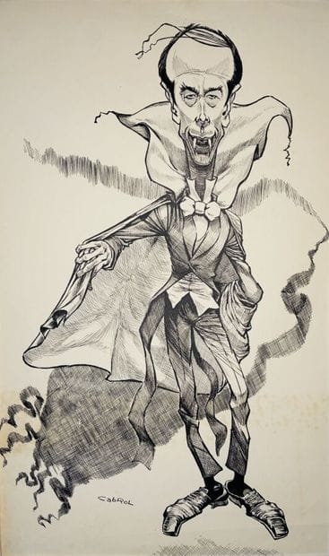 CABROL, Michel. 
No caption (Caricature of...