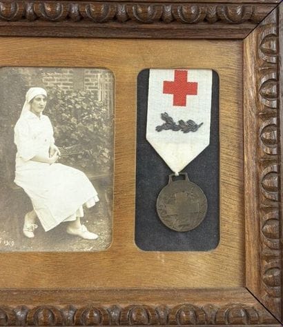 Photograph of a nurse dated 1919 and numbered...