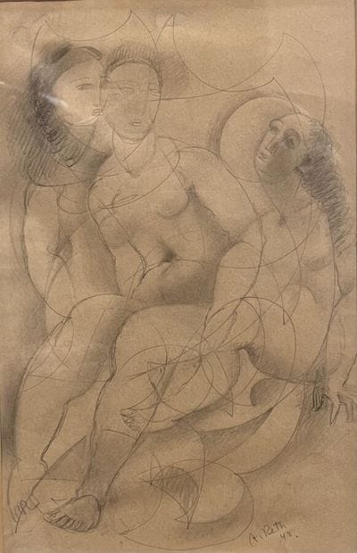 Alfréd RÉTH (1884–1966) 
Three Women, 
Graphite...