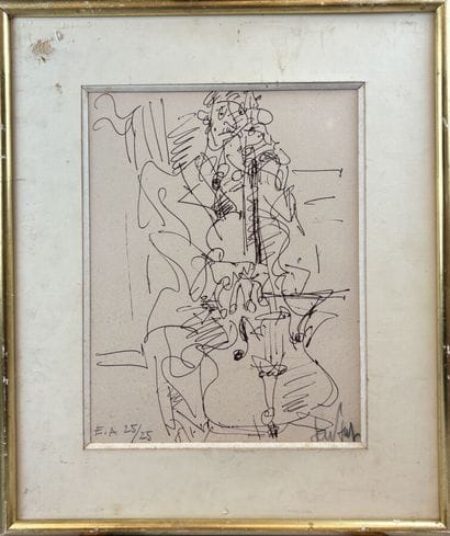 GEN PAUL (1895–1975)
The Musician, 
Lithograph,...