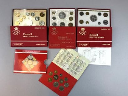 [COINS]
Three Rainier III boxes, issued by...