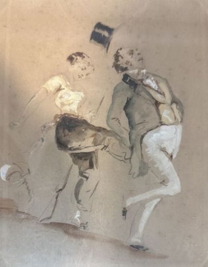 19TH-CENTURY FRENCH SCHOOL
Two domestic scenes,...
