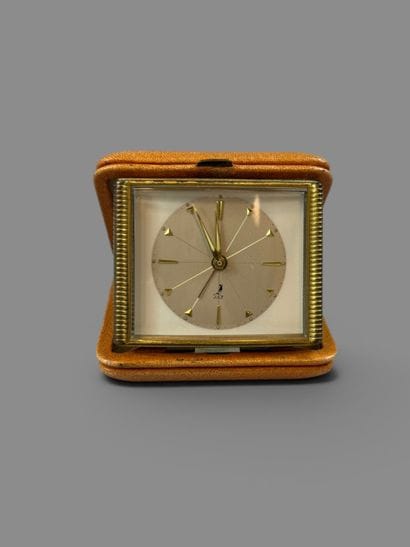 JAZ
Gold-plated metal travel alarm clock...