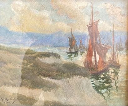 [SET OF PAINTINGS]
Set of 13 paintings, watercolors,...