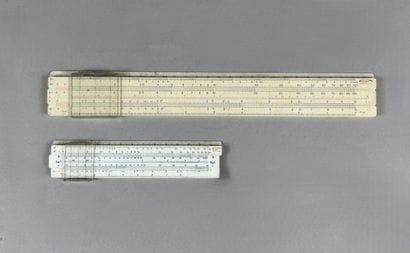 RAPHOPLEX
Two antique slide rules (Rietz...