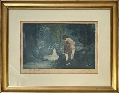 P. MARCHETTI
Woman Bathing,
Color etching,...