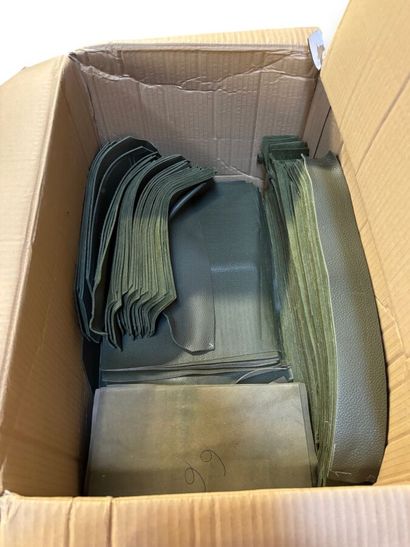 [LEATHER HANDLE]
Box containing numerous...