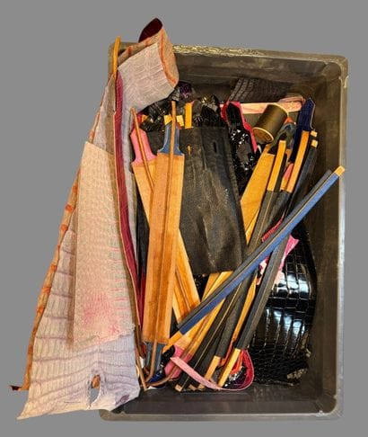 Partially damaged 
[LEATHER HANDLE]
Lot of...