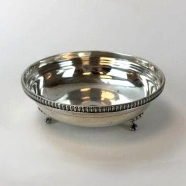Circular 925°/°° silver bowl, with a rim...