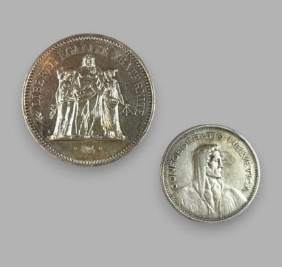 FRANCE
1978 Hercules 50-franc coin, silver...