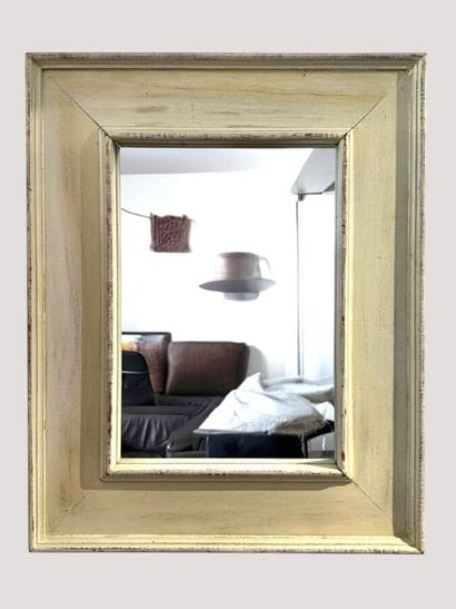Mirror with a molded wooden frame, lacquered...