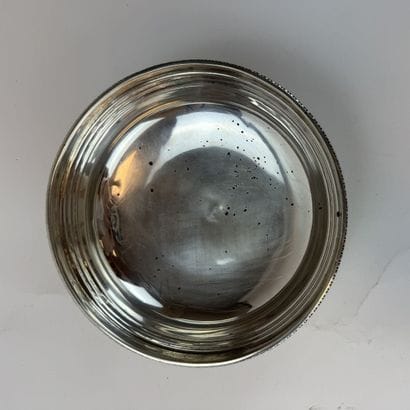 Circular 925°/°° silver bowl, with a rim...