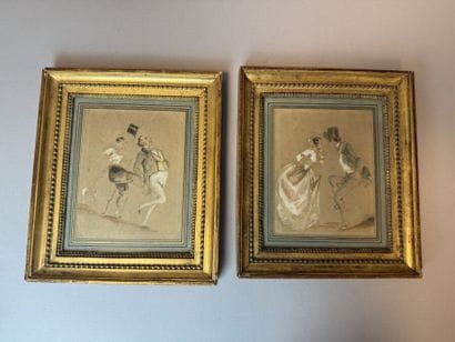 19TH-CENTURY FRENCH SCHOOL
Two domestic scenes,...