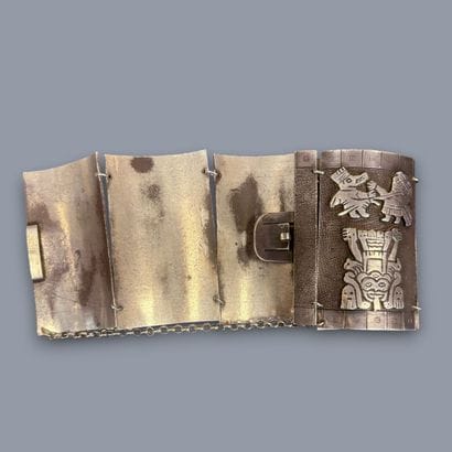 MEXICAN ARTWORK 
800°/°° silver cuff bracelet...