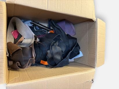 [LEATHER HANDLE]
Box containing assorted...