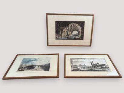 [SET OF ENGRAVINGS]
Set of 3 intaglio engravings...