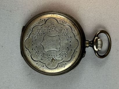 [POCKET WATCHES]
Set of two 800 °/°° silver...