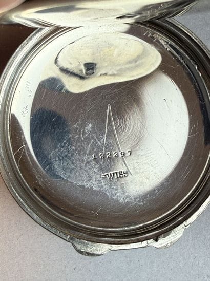 [POCKET WATCHES]
Set of two 800 °/°° silver...
