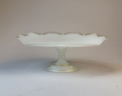Tulip-shaped vase on a pedestal with a cut-out...
