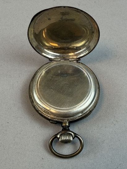 [POCKET WATCHES]
Set of two 800 °/°° silver...
