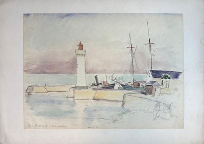 Pierre DUBREUIL (1891–1970)
Port Haliguen,
Watercolor...