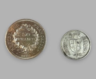 FRANCE
1978 Hercules 50-franc coin, silver...