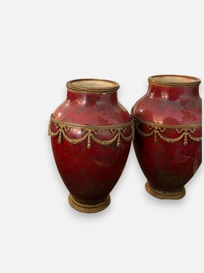 [CERAMICS]
Set including: 
- Two small baluster...