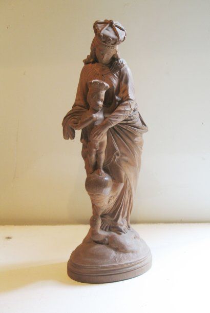 Léon BAUDRY (1898- )
Vierge à l'enfant couronnée...