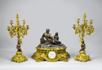 Garniture de cheminée de style LXV comprenant...