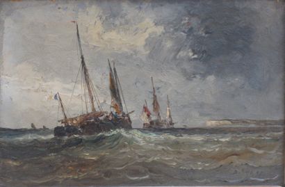 Attribuée à Julien DAMOUYLLE (XIXe)
Marine...