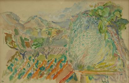 Michel KIKOINE (1892- 1968)
Paysage méditerrannéen...