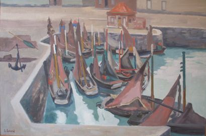 Louis EVRARD (XXe)
La cale des pêcheurs Huile...