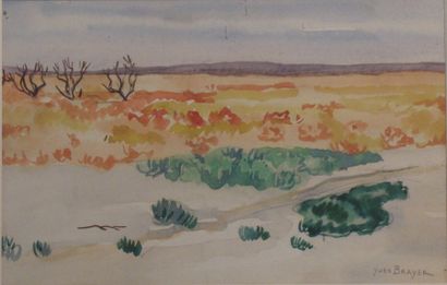 Yves BRAYER (1907-1990)
Paysage de Camargue...
