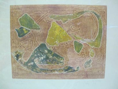 Lot de pièces encadrées et tableau: W.Siudmak,...