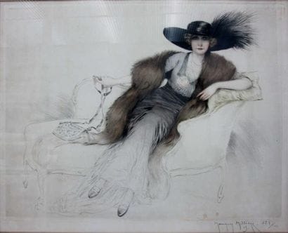 MILLIERE Maurice (18711946)
Elégante au chapeau...