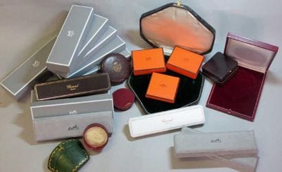 Lots d'écrins de grandes marques et anci...
