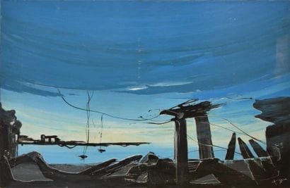 ALDINE, né en 1917
Paysage fantastique, 1972...
