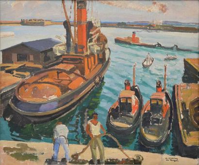 DE BUZON Marius, 1879-1958
Les remorqueurs...