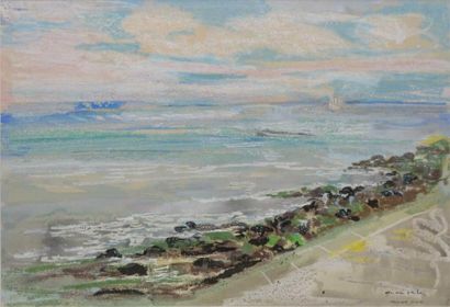 GRAUSALA Emilio, 1911 1975
La mer à Honfleur,...