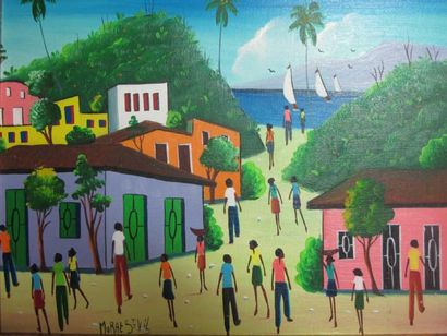 MURAT SAINT VIL (1955)
Ville animée Huile...