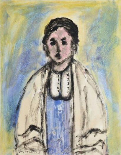 STOEBEL Edgar, 1909-2001
Jeune rabbin Technique...