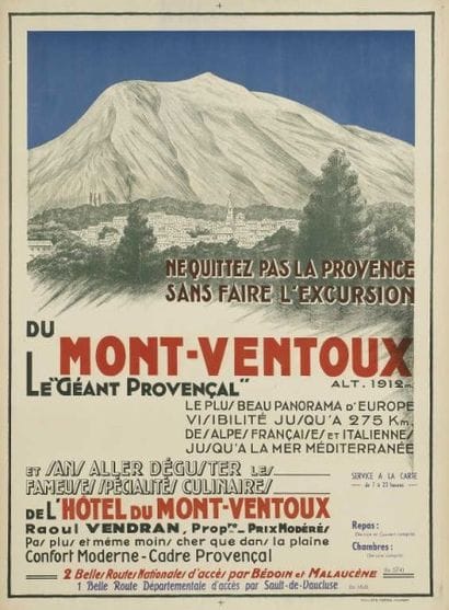 EXCURSION DU MONT VENTOUX imp. Rulliere entoilée...